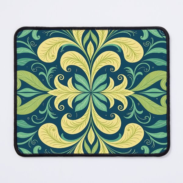 Item preview, Blue, Flowers & Leaves, Abstract Artistic Stylize, Symmetrical Repeated Texture Pattern (image size 8320x12480) designed and sold by Digital-Davinci.