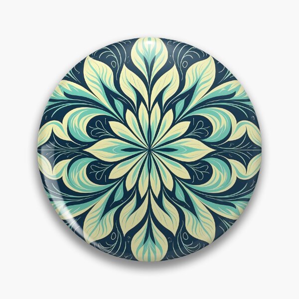 Item preview, Blue, Flowers & Leaves, Abstract Artistic Stylize, Symmetrical Repeated Texture Pattern (image size 8320x12480) designed and sold by Digital-Davinci.
