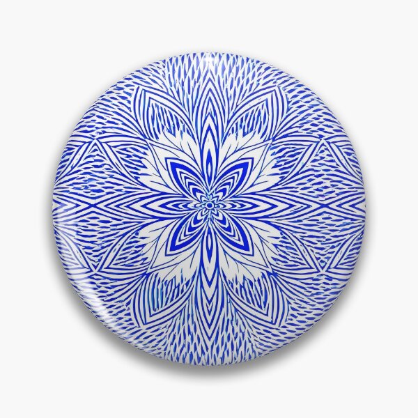 Item preview, Blue, Flowers & Leaves, Abstract Artistic Stylize, Symmetrical Repeated Texture Pattern (image size 8320x12480) designed and sold by Digital-Davinci.