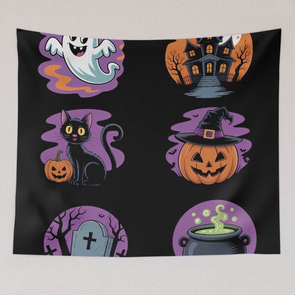 Item preview, Halloween Vintage Sticker Set designed and sold by Funny Vintage Stickers And T-Shirts.