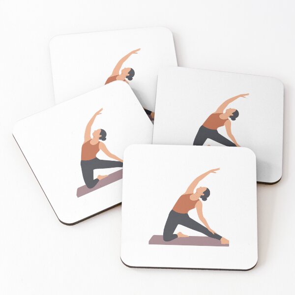 Item preview, Reverse Warrior Pose Yoga Illustration designed and sold by Fitnessandyoga.