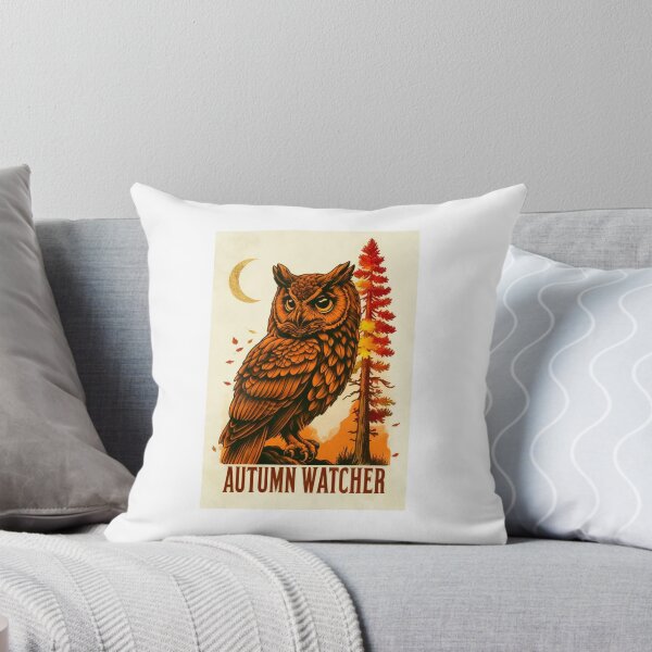 Item preview, Autumn Watcher – Owl in Fall Forest Design designed and sold by GoxyVision.