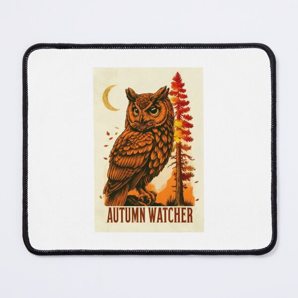 Item preview, Autumn Watcher – Owl in Fall Forest Design designed and sold by GoxyVision.