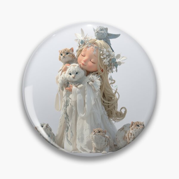 Item preview, Freyja Chibi Goddess with Cats | Kawaii Norse Mythology Art designed and sold by GoldenChiArt.