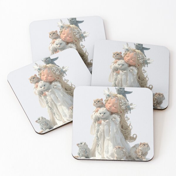 Item preview, Freyja Chibi Goddess with Cats | Kawaii Norse Mythology Art designed and sold by GoldenChiArt.