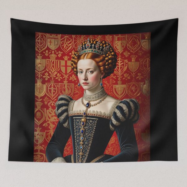 Item preview, Ornate portrait of Queen Elizabeth I of England designed and sold by Vintage Designs +.
