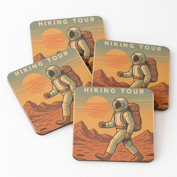 Artikelvorschau, Retro-Reiseplakat – Mars-Wandertour entworfen und verkauft von Day Dreamer.