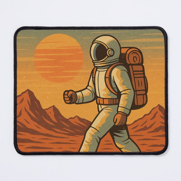 Item preview, Retro Travel Poster – Mars Hiking Tour designed and sold by Day Dreamer.