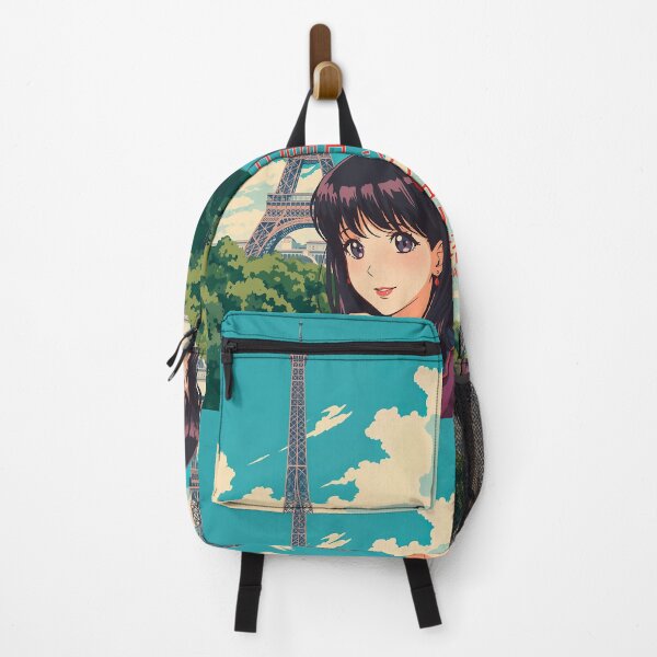 Item preview, Retro Anime Paris – Vintage Travel Poster designed and sold by LunaraStudios.