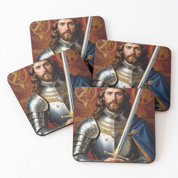 Item preview, Ornate portrait of  King Arthur of Camelot from the Arthurian Legends designed and sold by Vintage Designs +.