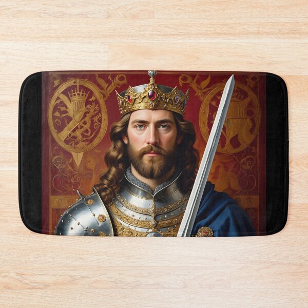 Item preview, Ornate portrait of  King Arthur of Camelot from the Arthurian Legends designed and sold by Vintage Designs +.