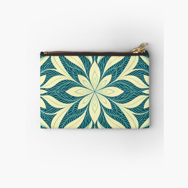 Item preview, Blue, Flowers & Leaves, Abstract Artistic Stylize, Symmetrical Repeated Texture Pattern (image size 8320x12480) designed and sold by Digital-Davinci.