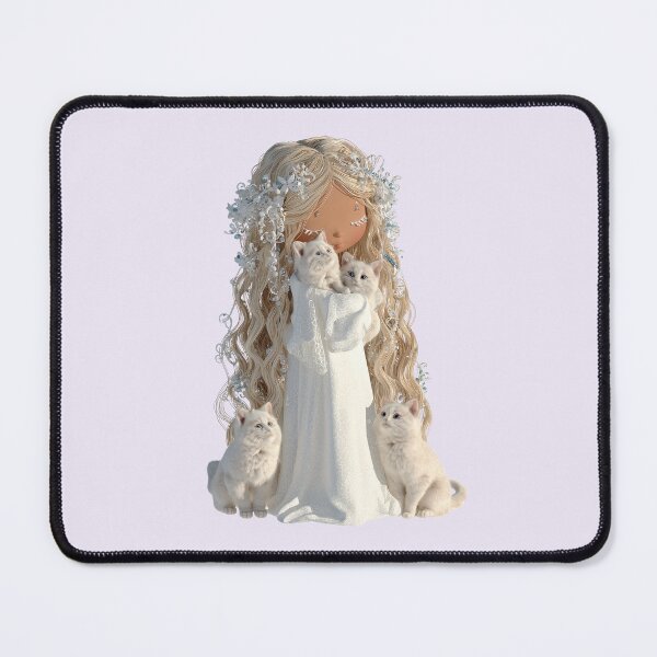 Item preview, Freyja Chibi Goddess with Cats | Kawaii Norse Mythology Art designed and sold by GoldenChiArt.