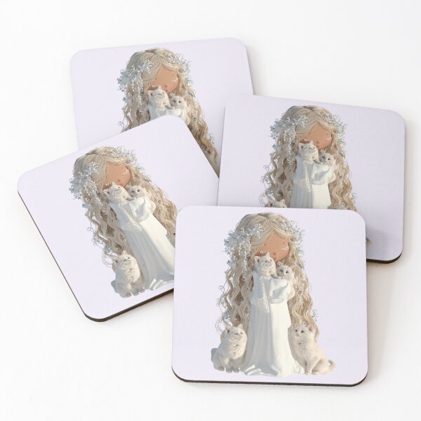 Item preview, Freyja Chibi Goddess with Cats | Kawaii Norse Mythology Art designed and sold by GoldenChiArt.