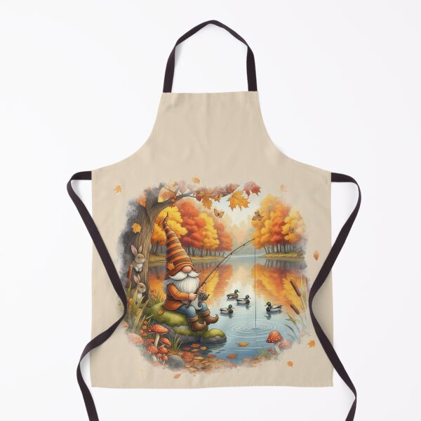 Item preview, Fishing Gnome by Autumn Lake – Cozy Fall Forest Critters & Nature Design designed and sold by InkwildStudio.