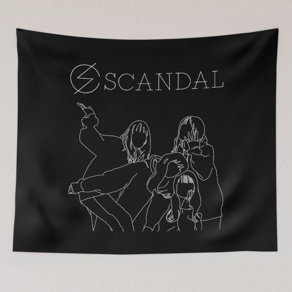 Item preview,  White Ver Scandal Japanese Band Line Art With Logo  designed and sold by DAVIDMCCULLAR.