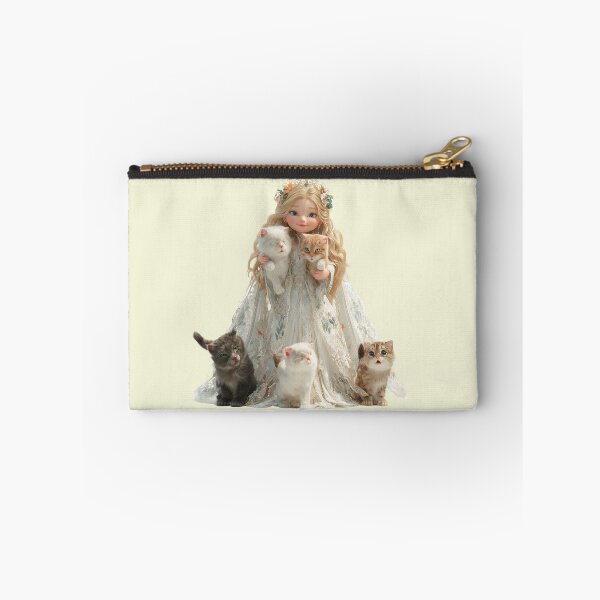 Item preview, Freyja Chibi Goddess with Cats | Kawaii Norse Mythology Art designed and sold by GoldenChiArt.