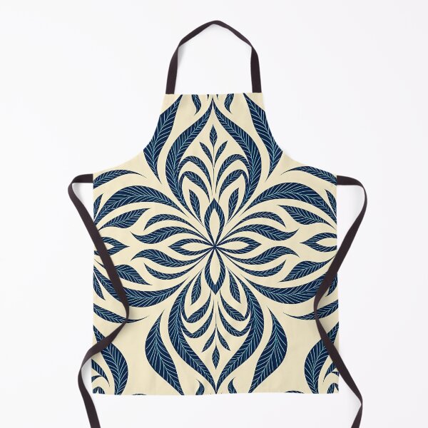 Item preview, Blue, Flowers & Leaves, Abstract Artistic Stylize, Symmetrical Repeated Texture Pattern (image size 8320x12480) designed and sold by Digital-Davinci.