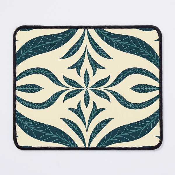 Item preview, Blue, Flowers & Leaves, Abstract Artistic Stylize, Symmetrical Repeated Texture Pattern (image size 8320x12480) designed and sold by Digital-Davinci.