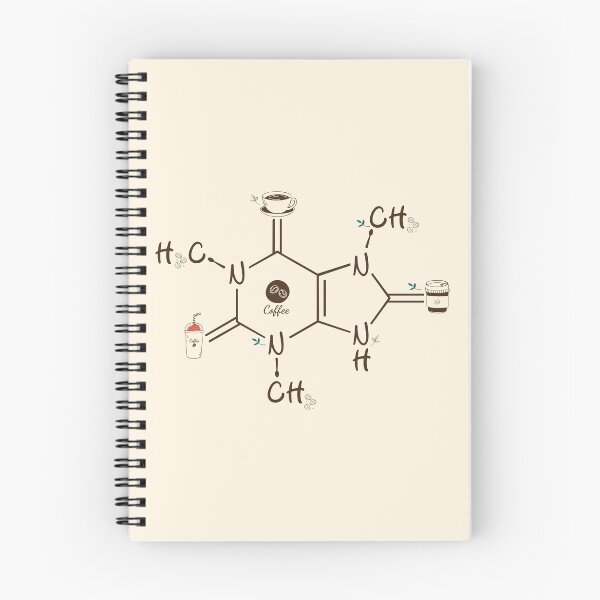 Item preview, Caffeine Molecule – Coffee Chemistry Illustration Design designed and sold by chillaxcats.