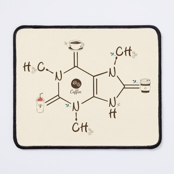 Item preview, Caffeine Molecule – Coffee Chemistry Illustration Design designed and sold by chillaxcats.