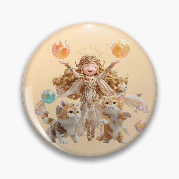 Item preview, Freyja Chibi Goddess with Cats | Kawaii Norse Mythology Art designed and sold by GoldenChiArt.