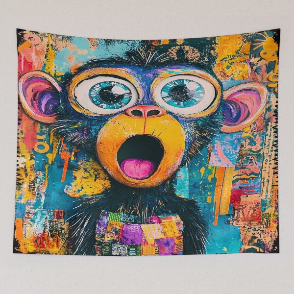 Artikelvorschau, Bunter Affe - Safari Wandkunst entworfen und verkauft von PawPrintStyles.