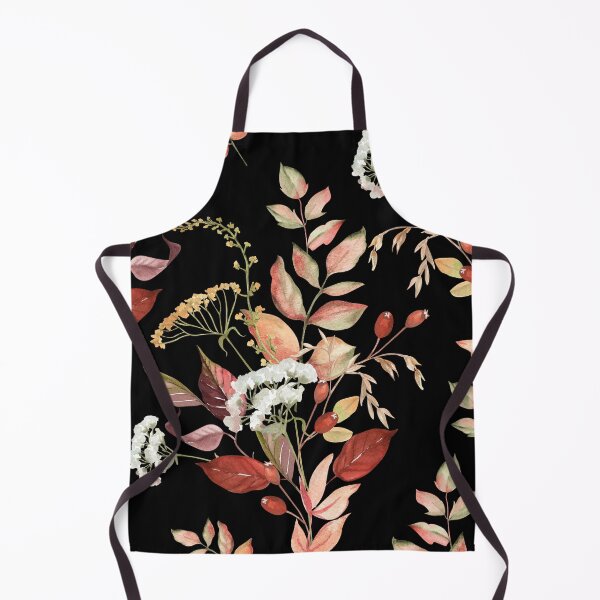 Item preview, Floral A-Line Dress with Vibrant Autumn Leaves and Blossoms designed and sold by FestivityFinds.