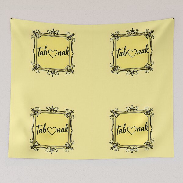 Item preview, Tab♥nak – Elegant Vintage Script in Frame Tabarnak designed and sold by EmeraldeaArt.