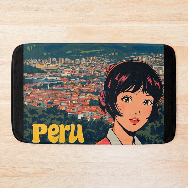 Item preview, Retro Anime Lima – Vintage Travel Poster of Peru designed and sold by LunaraStudios.