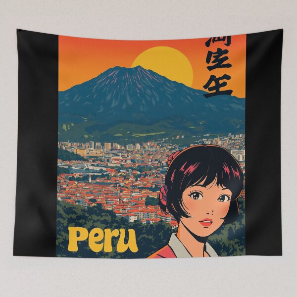 Item preview, Retro Anime Lima – Vintage Travel Poster of Peru designed and sold by LunaraStudios.