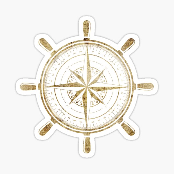 Item preview, Compass wheel gold designed and sold by PriebeDesign.
