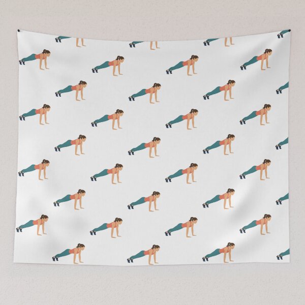 Item preview, Push-Up Workout Fitness Illustration designed and sold by Fitnessandyoga.