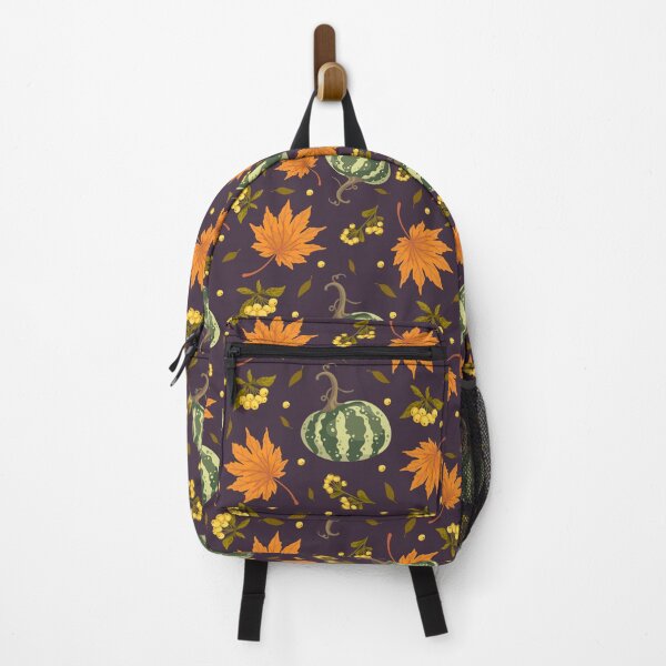 Item preview, Vibrant Pumpkin and Leaf Design Throw Blanket designed and sold by FestivityFinds.