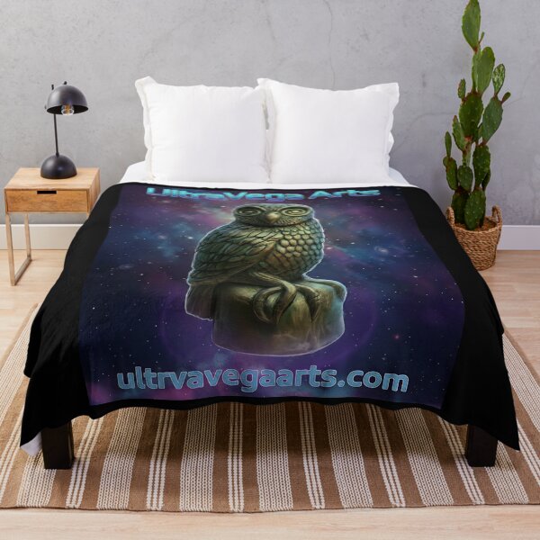 Item preview, Spiral-Eyed Cosmic Owl – Mystical Galaxy Artwork by UltraVega Arts designed and sold by ultravega.