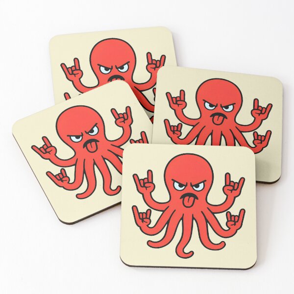 Item preview, Rock On Octopus – Funny Angry Octopus Throwing Horns designed and sold by Imaginationbeyond.