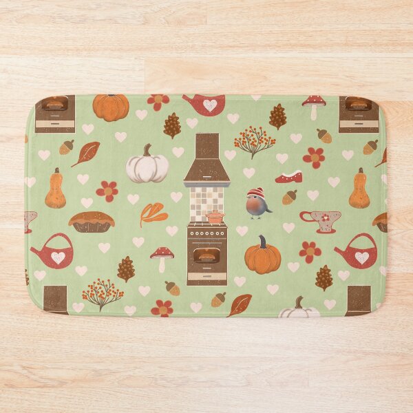 Item preview, Cozy Autumn Kitchen Magic – Pumpkins, Baking & Falling Leaves Pattern designed and sold by Clara Fruggeri.