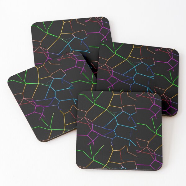 Item preview, Futuristic Neon Polygonal Texture – Abstract 3D Shattered Surface with Glowing Lines designed and sold by PixelVibe782.