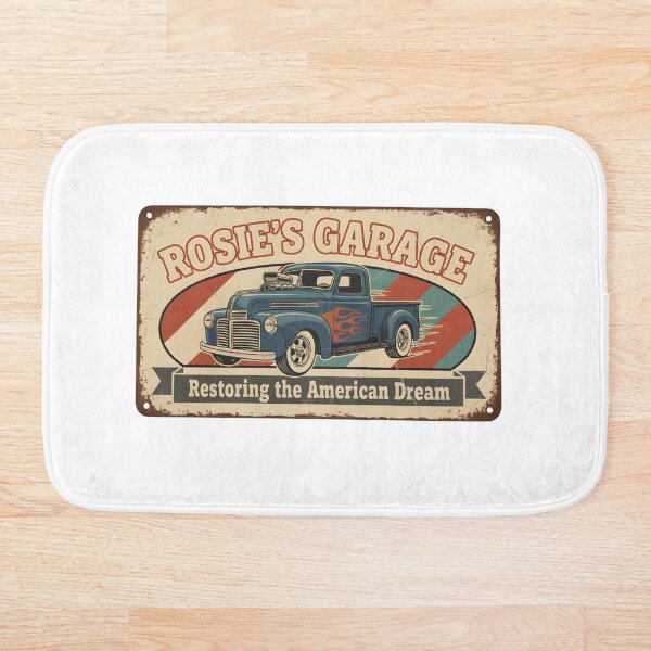 Aperçu de l'œuvre Le garage de Rosie - Restaurer le rêve américain - Camion vintage créée et vendue par RedDelaney.