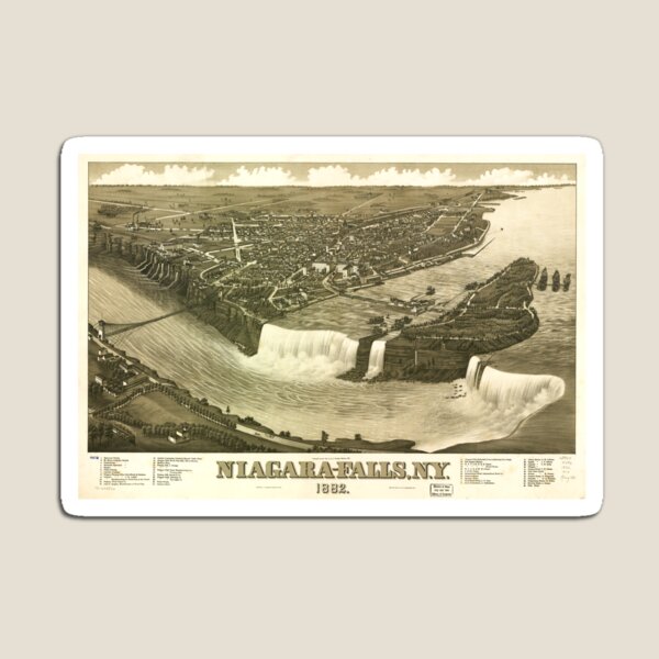 Item preview, NIAGARA FALLS Mapa antiguo de la ciudad de Nueva York designed and sold by FrenchPrinting.