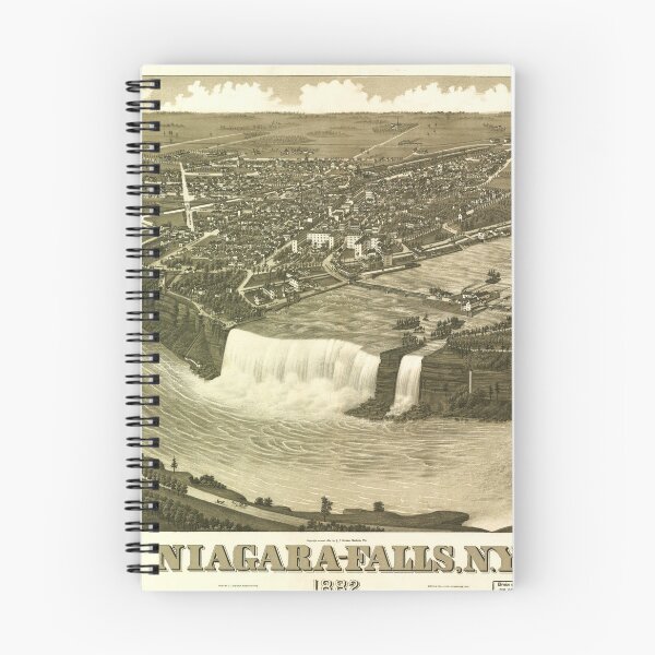 Item preview, NIAGARA FALLS New-York city old map designed and sold by FrenchPrinting.