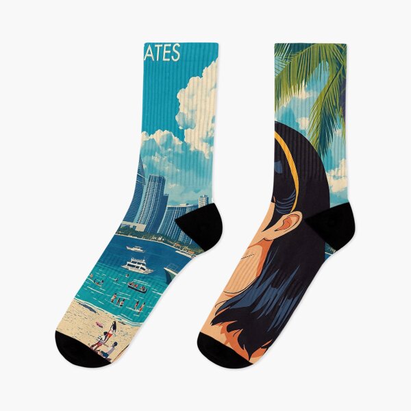 Item preview, Retro Anime Miami – Vintage Beach Travel Poster designed and sold by LunaraStudios.