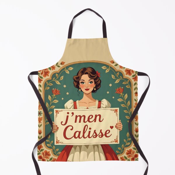 Item preview, J’men Calisse – Folk Art Floral Framed French Canadian Quote designed and sold by EmeraldeaArt.