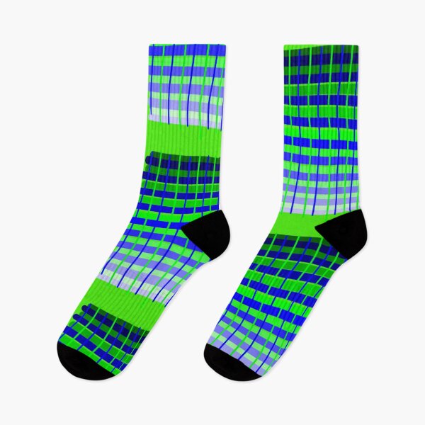 Item preview, Royal Blue Lime Green Wonky Plaid ish designed and sold by DianeBP.