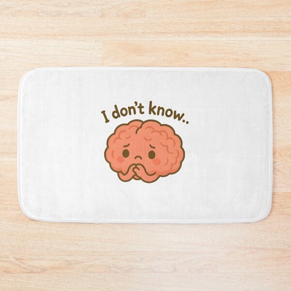 Item preview, Kawaii Shy Brain Illustration – “I Don’t Know” Cute Mental Health Art designed and sold by OsasChild.
