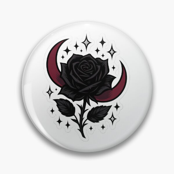 Item preview, Goth Glam Rose  Moon Aesthetic Sticker designed and sold by LeanneIvette.