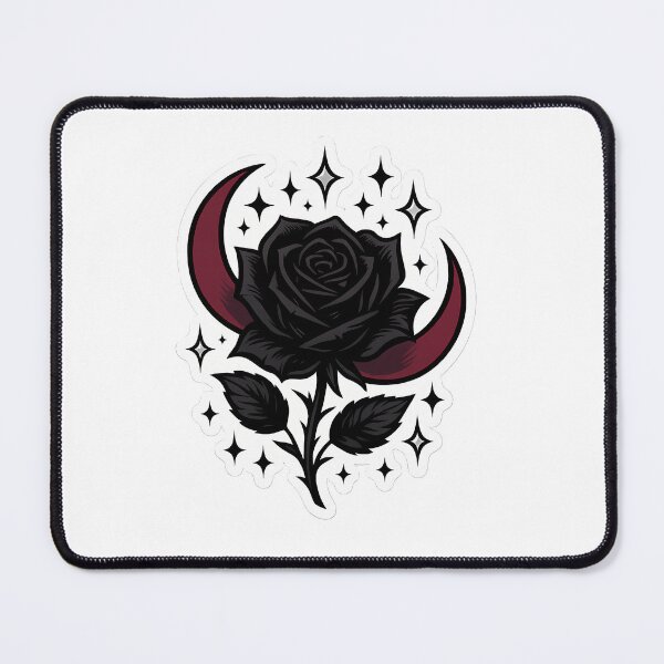 Item preview, Goth Glam Rose  Moon Aesthetic Sticker designed and sold by LeanneIvette.