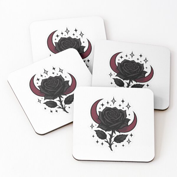 Item preview, Goth Glam Rose  Moon Aesthetic Sticker designed and sold by LeanneIvette.