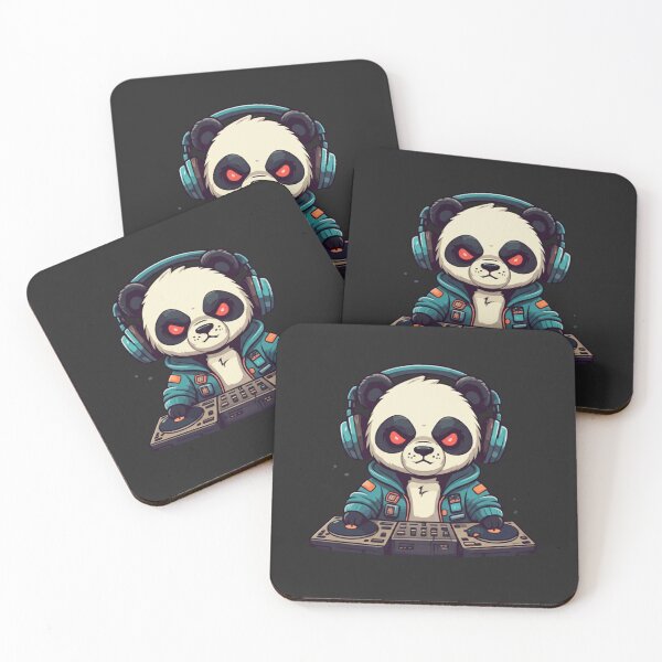 Item preview, Chibi Panda DJ in Cyberpunk Hoodie – Funny Kawaii Music Design designed and sold by ColorSplash123.
