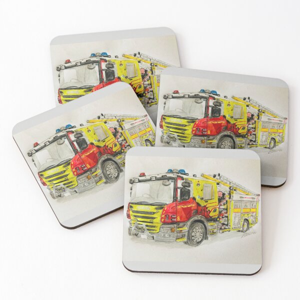 Item preview, Australian Capitol Territory Fire truck prints designed and sold by Truck drawing art.